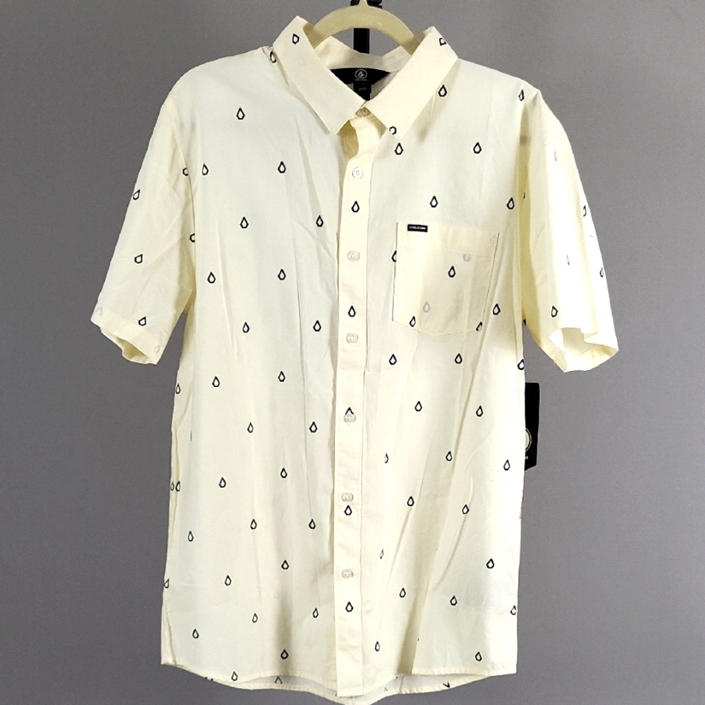 Volcom Patterson Men's Short Sleeve Woven, Button Down Shirt, Size Large, NEW